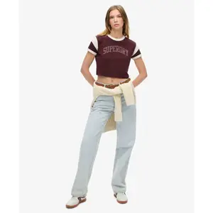 Dámské tričko s kontrastním vzorem Superdry Athletic Essentials image-2