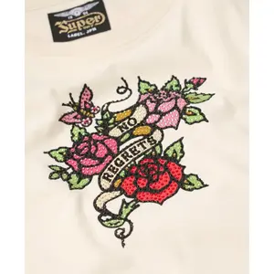 Women's fitted T-shirt Superdry Small Tattoo Rhinest image-5