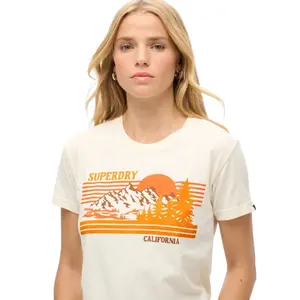 Fitted striped women's T-shirt Superdry Outdoor image-4