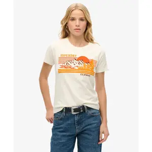 Fitted striped women's T-shirt Superdry Outdoor image-2