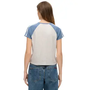 Retro gemêlede T-shirt met logo voor vrouwen Superdry Essential image-2
