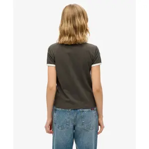 Camiseta entallada de mujer Superdry Athletic Essential Ringer image-2