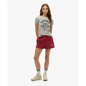 Camiseta entallada con motivo femenino Superdry Athletic image-0
