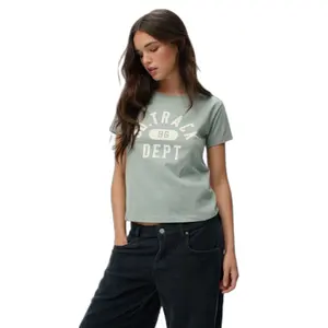 Camiseta entallada con motivo femenino Superdry Athletic image-1