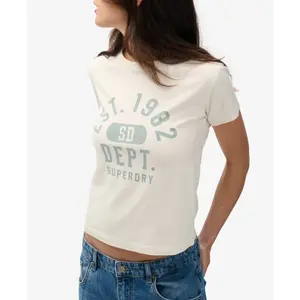 Camiseta entallada con motivo femenino Superdry Athletic image-5