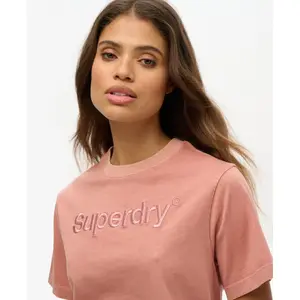 Camiseta amplia bordada para mujer Superdry Core Logo image-4