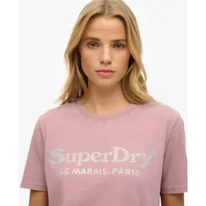 Camiseta metálica casual para mujer Superdry Venue image-4