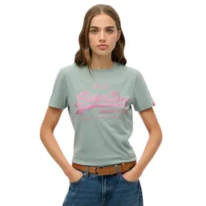 Camiseta slim de strass para mujer Superdry Vintage Logo image-1