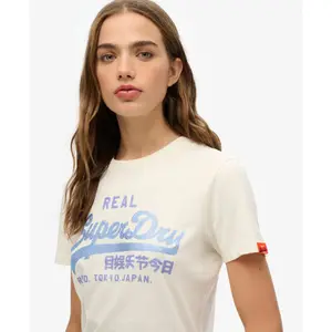 Camiseta slim de strass para mujer Superdry Vl image-3