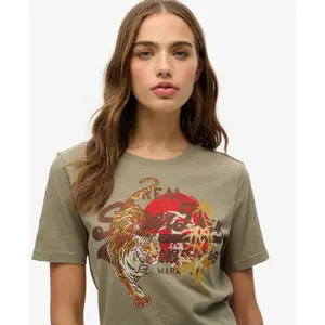 Camiseta informal de mujer Superdry Vintage Logo Tokyo image-4