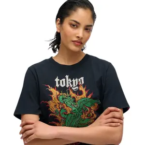 Camiseta informal de mujer Superdry Vintage Logo Tokyo image-3