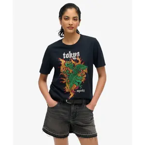 Camiseta informal de mujer Superdry Vintage Logo Tokyo image-1