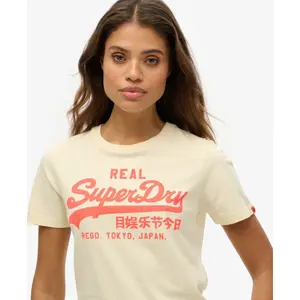 Camiseta entallada de mujer Superdry Vintage Logo Neon image-4