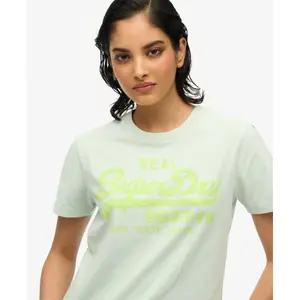 Camiseta de mujer Superdry Vintage Logo Neon image-4