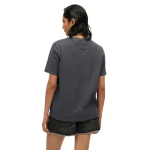 Camiseta casual con estampado para mujer Superdry Biker Rock image-3