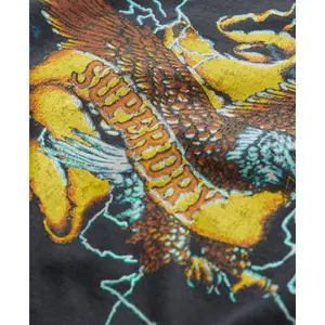 Camiseta casual con estampado para mujer Superdry Biker Rock image-5