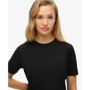 T-Shirt mit gesticktem Logo Damen Superdry Essential image-4