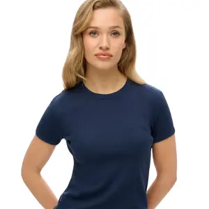 Women's ribbed logo T-shirt Superdry Athletic Essentials image-3