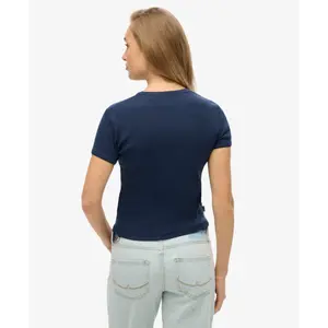 Women's ribbed logo T-shirt Superdry Athletic Essentials image-1