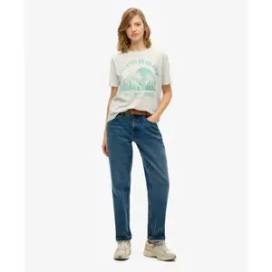 Women's casual monochrome T-shirt Superdry Lo-Fi image-1