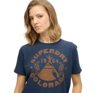 Women's casual monochrome T-shirt Superdry Lo-Fi Outdoor image-4