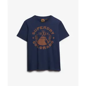 Women's casual monochrome T-shirt Superdry Lo-Fi Outdoor image-0