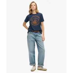 Women's casual monochrome T-shirt Superdry Lo-Fi Outdoor image-2