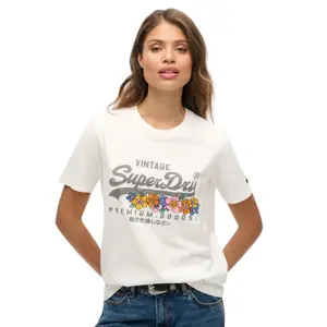 Camiseta de mujer Superdry Vintage Logo Premium Goods Floral image-1