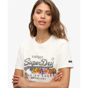 Camiseta de mujer Superdry Vintage Logo Premium Goods Floral image-4