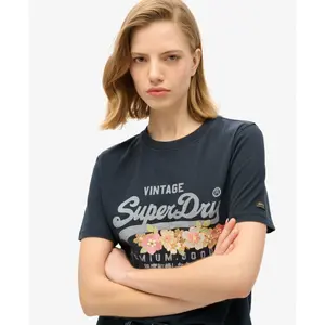 Camiseta de mujer Superdry Vintage Logo Premium Goods Floral image-5