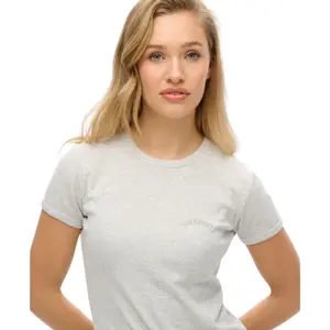 Women's ribbed logo T-shirt Superdry Essential image-3