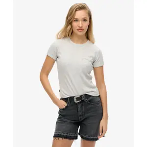 Women's ribbed logo T-shirt Superdry Essential image-0