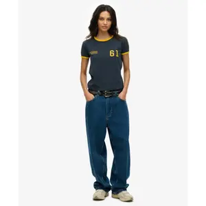 Ριγέ μπλουζάκι γυναίκα Superdry Athletic Essential image-1