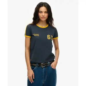 Ριγέ μπλουζάκι γυναίκα Superdry Athletic Essential image-0