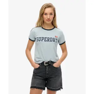 T-shirt da donna a righe Superdry Athletic Essential image-2
