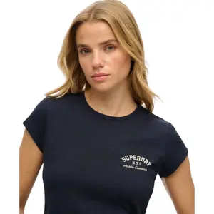 Camiseta de mujer Superdry Athletic Essential Slub image-4