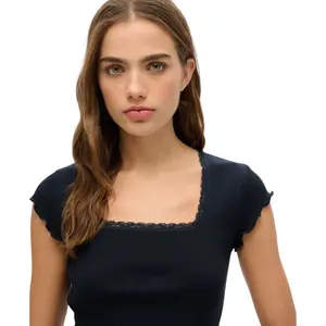 Women's square-neck T-shirt Superdry Essential image-3