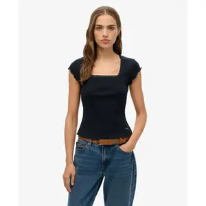 Women's square-neck T-shirt Superdry Essential image-0