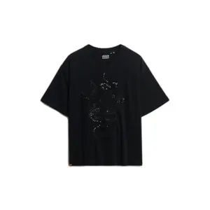 Women's oversized tattoo effect graphic T-shirt Superdry image-0