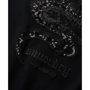 Women's oversized tattoo effect graphic T-shirt Superdry image-1