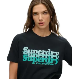 T-shirt för kvinnor Superdry Stacked image-4