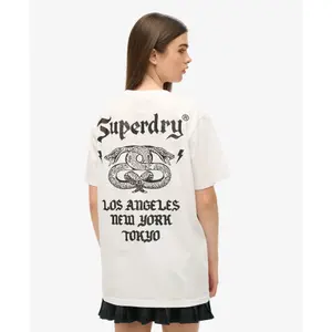 Γυναικείο oversize T-shirt με σχέδιο Superdry Retro Rock image-4