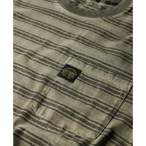 T-shirt met tekstuur, zak en strepen Superdry image-5