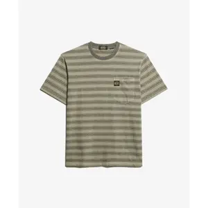T-shirt met tekstuur, zak en strepen Superdry image-0
