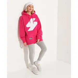 Capuz com logótipo chenille de tamanho exagerado para mulheres Superdry Code image-1