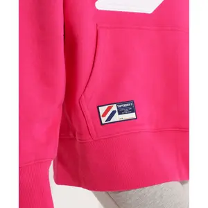 Capuz com logótipo chenille de tamanho exagerado para mulheres Superdry Code image-4