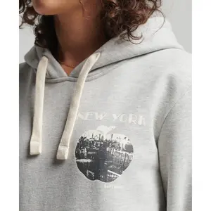 Dames sweatshirts met capuchon Superdry Vintage Crossing Lines image-3