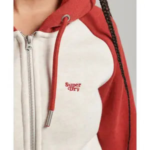 Women's baseball style zip-up hoodie Superdry Vintage Logo image-3