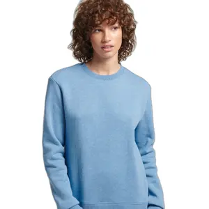 Sudadera de cuello redondo de algodón orgánico para mujer Superdry Essential Logo image-0