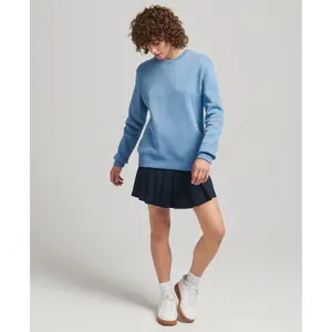 Sudadera de cuello redondo de algodón orgánico para mujer Superdry Essential Logo image-1